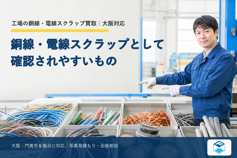 銅線・電線スクラップとして確認されやすいもの