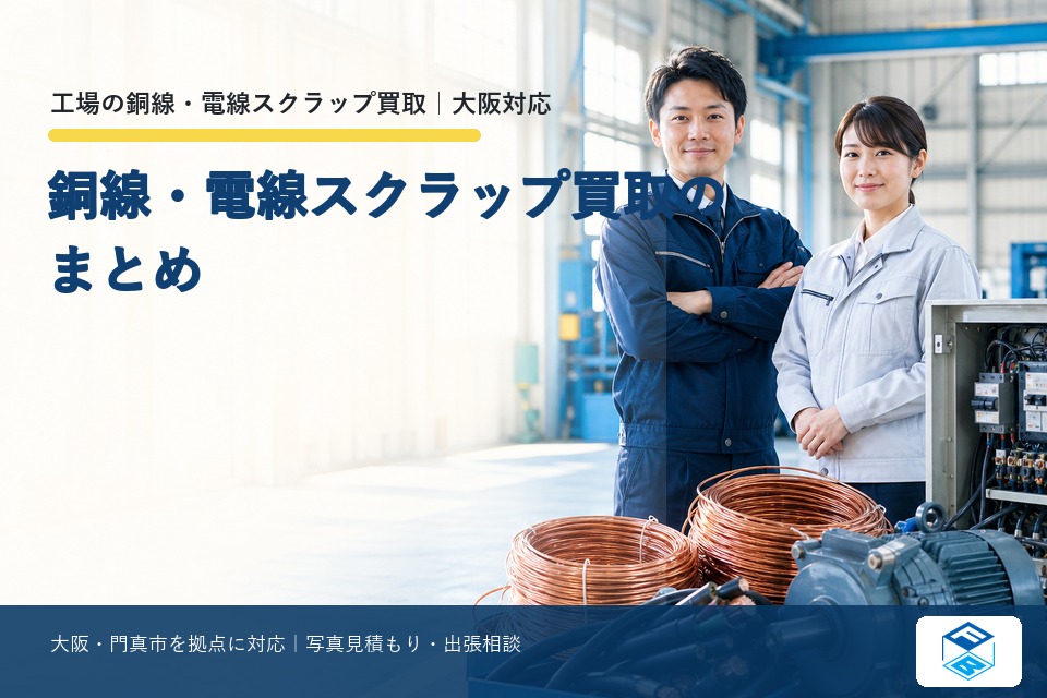 銅線・電線スクラップ買取のまとめ