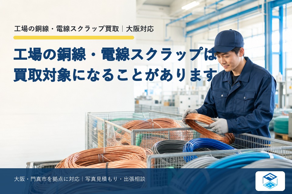 工場の銅線・電線スクラップは買取対象になることがあります